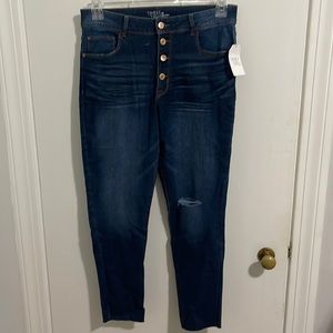 Jeans, button up, size 12